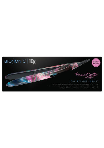 LIMITED EDITION SERIES BIO IONIC 10X FLAT IRON 1 VOLCANIC INFUSED VIBRATING PLATES FREE SHIPPING Amy at Suite 6